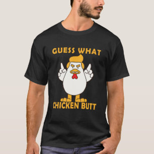 Camiseta Adivinhe o que bunda de frango Animais Galinhas fo
