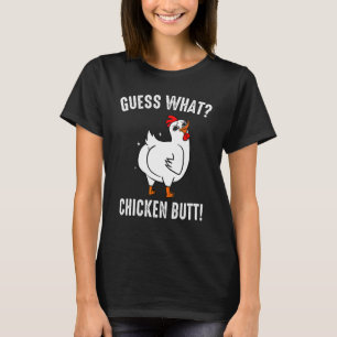 Camiseta Adivinhe o que bunda de frango Animal Bufões de fr