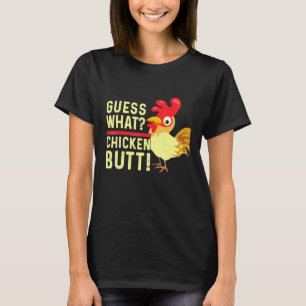 Camiseta Adivinhe O Que Bunda De Frango Design Branco T-