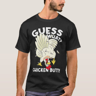 Camiseta Adivinhe O Que Bunda De Frango Engraçado Mulheres