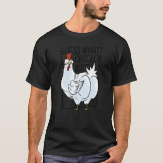 Camiseta Adivinhe o que Bunda de frango engraçado sarcástic