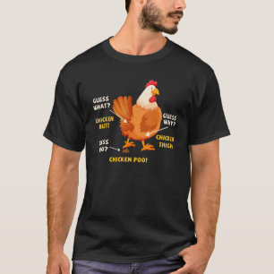 Camiseta Adivinhe O Que Bunda De Frango   Frango   Criador 