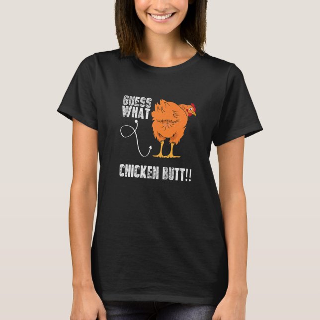 Camiseta Adivinhe O Que Bunda De Frango Frango  Meme Sarcás (Frente)