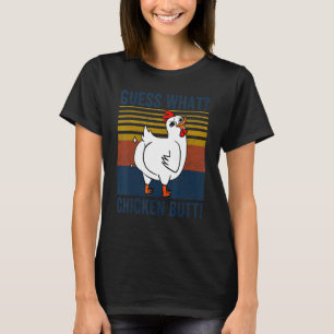 Camiseta Adivinhe O Que Bunda De Frango Vintage Animal Fofo