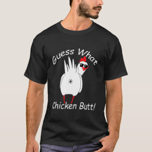 Camiseta Adivinhe o que bunda de galinha Animal Bufões de g