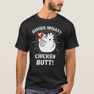 Camiseta Adivinhe o que bunda de galinha Animal Bufões Fran