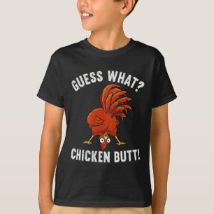 Camiseta Adivinhe O Que Bunda De Galinha Engraçado Amante D