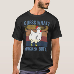 Camiseta Adivinhe O Que Bunda De Galinha Fofo Galinhas Retr