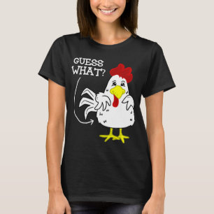 Camiseta Adivinhe O Que Bunda De Galinha Gráfica Galinha
