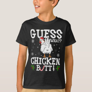 Camiseta Adivinhe O Que Bunda De Galinha Natal Engraçado Ch