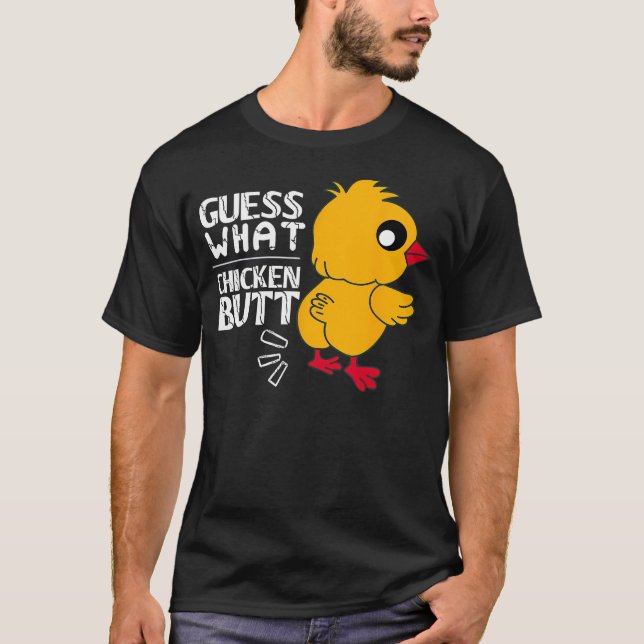 Camiseta Adivinhe O Que Bunda De Galinha Para Fazenda De Ov (Frente)