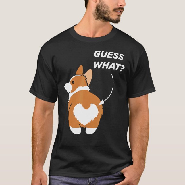 Camiseta Adivinhe o que Corgi (Frente)