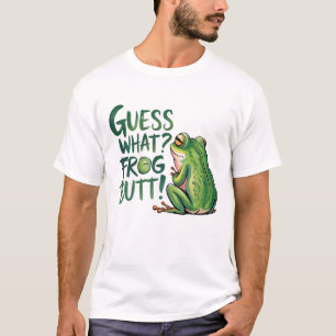 Camiseta "Adivinhe O Que É Bunda De Sapo" Piada Engraçada e
