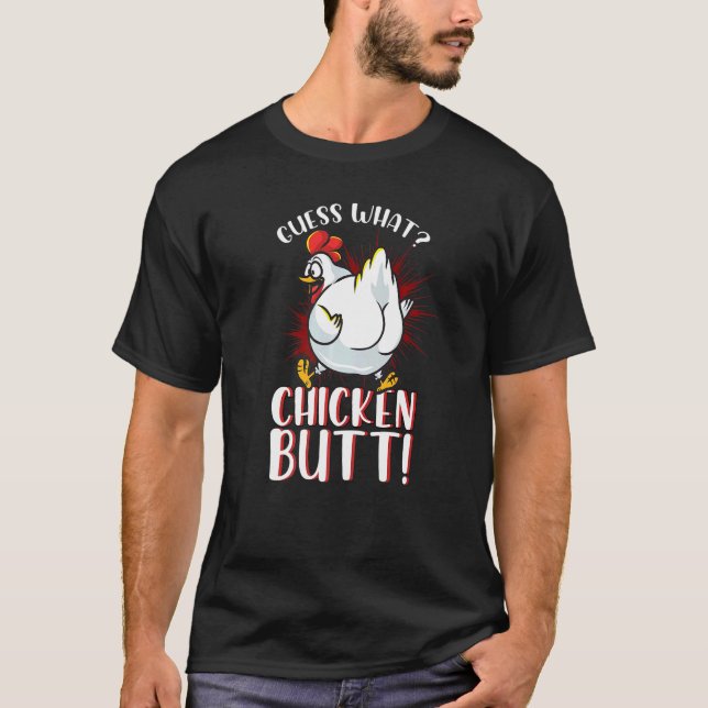 Camiseta Adivinhe O Que Frango Mas Meme Bunda De Frango (Frente)