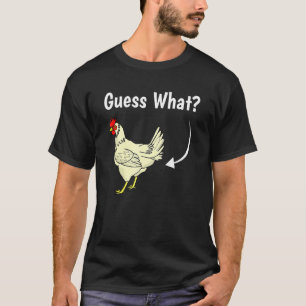 Camiseta Adivinhe O Que Piada Engraçada do Galo de Galinha