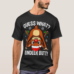 Camiseta Adivinhe O Que Renas Bunda Xmas Papai Noel Engraça