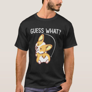 Camiseta Adivinhe Qual Bunda de Corgi Para Cachorro