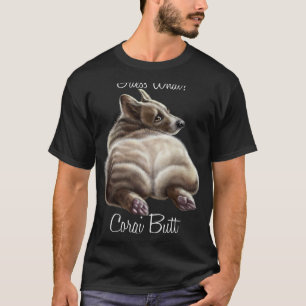 Camiseta Adivinhe Qual corgi bunda Cachorro Corgi