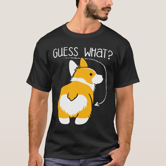 Camiseta Adivinhe Que Bunda de Corgi (Frente)