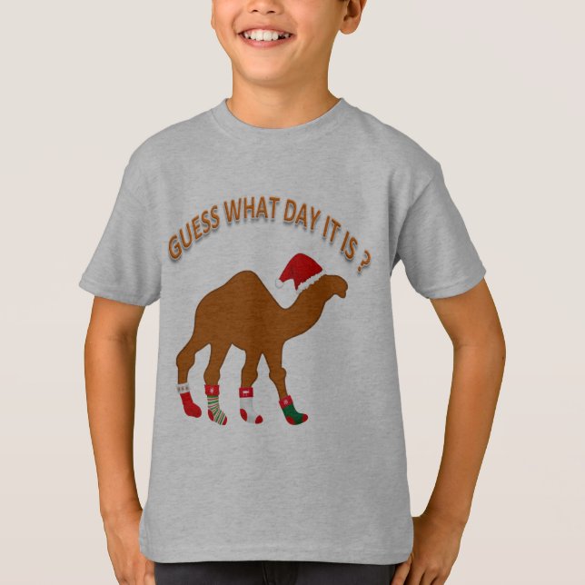 Camiseta Adivinhe Que Dia É ? Natal (Frente)