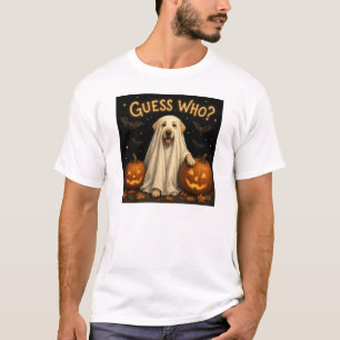 Camiseta Adivinhe Quem? Design de Labrador Fantasma de Hall