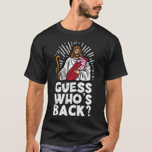Camiseta Adivinhe Quem é Jesus de Páscoa Roupas Religiosas