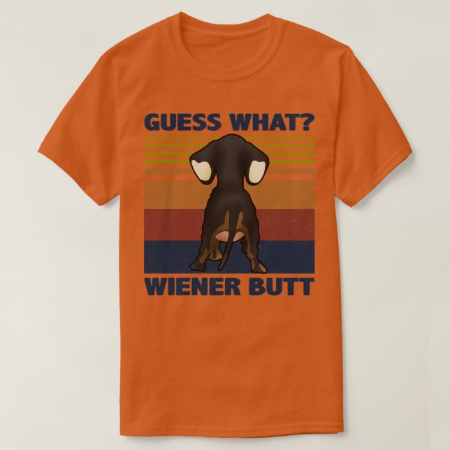Camiseta Adivinhem o bumbum do Wiener (Frente do Design)