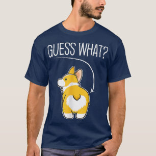 Camiseta Adivinhem o que o bumbum Corgi Engraçado, Welsh Co