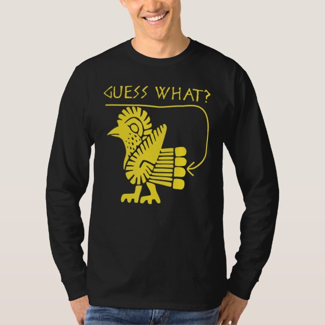 Camiseta Adivinhem qual Bumbum de frango é clássico (Frente)