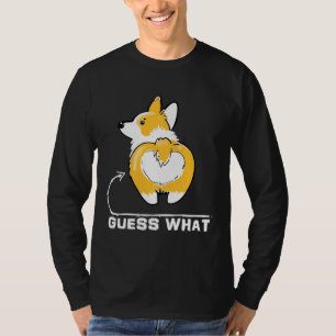 Camiseta Adivinhem Que Bumbum De Corgi Funny Corgi Propriet