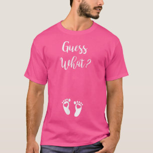 Camiseta Adivinhem Que Folha De Bebê De Anunciante De Gravi