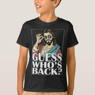 Camiseta Adivinhem Quem Por Jesus Páscoa Teerão Gráfico Rel