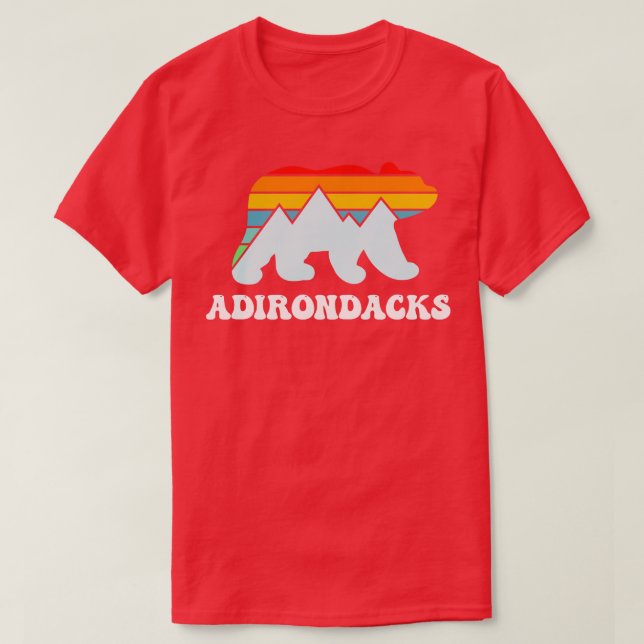 Camiseta ADK Adirondack er High Peaks NY Bear (Frente do Design)