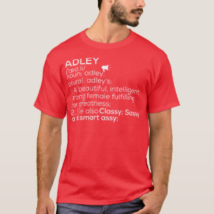 Camiseta Adley Name Adley Definition Adley Adley Nome femin