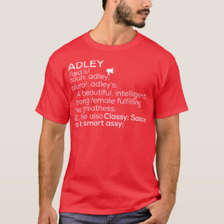 Camiseta Adley Name Adley Definition Adley Adley Nome femin