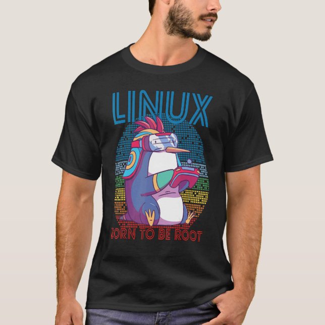 Camiseta Adm De Programador De Geek De Grupo Raiz Do Linux  (Frente)