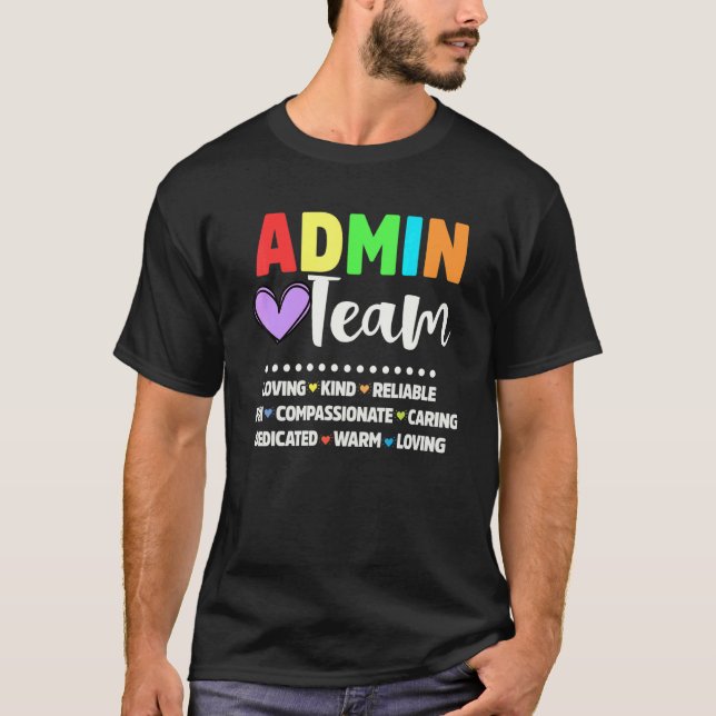 Camiseta Admin School Assistant Squad Principal Team Admini (Frente)