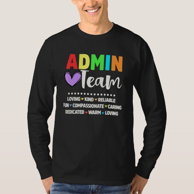 Camiseta Admin School Assistant Squad Principal Team Admini (Frente)