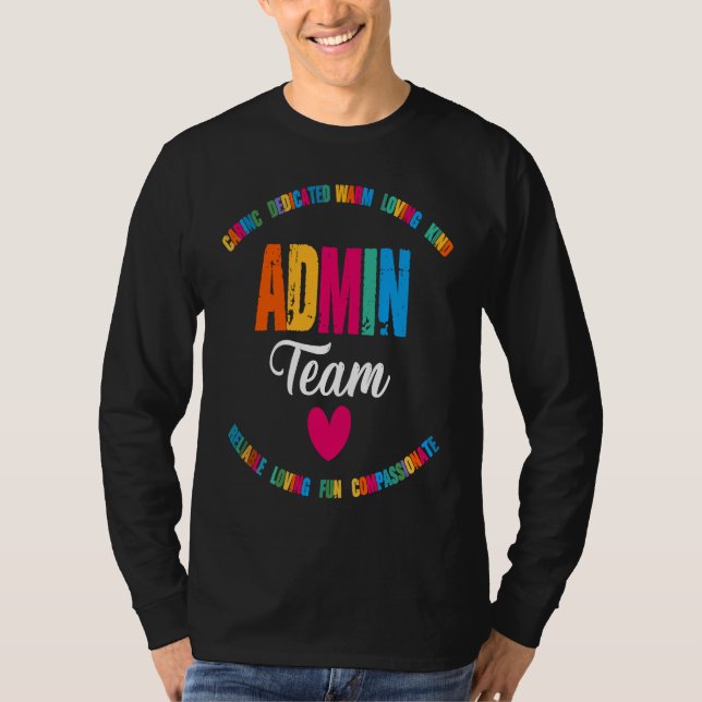 Camiseta Admin Squad School Assistant Admin Crew Administra (Frente)
