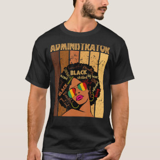 Camiseta Administrador Afro-Americano de História Negra