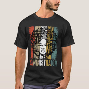 Camiseta Administrador Afro-Americano de História Negra