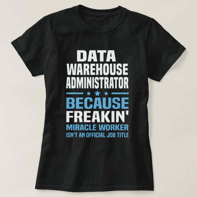 Camiseta Administrador do Data Warehouse (Frente do Design)