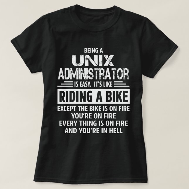 Camiseta Administrador Unix (Frente do Design)