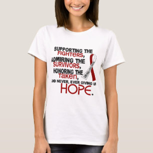 Camiseta Admiração de apoio honrando o cancer principal d