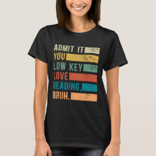 Camiseta Admita, você ama ler, amante de livros