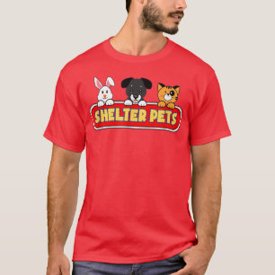 Camiseta Adoção de Animais de Abrigo para Gato de Cão e Sal