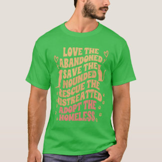 Camiseta Adoção de Animais Motivacionais para Direitos Anim