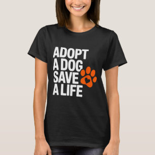 Camiseta Adoção de Cães Antigos Salva Vida Resgate Animais