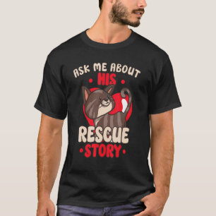 Camiseta Adoção de Cat Resgate de Direitos dos Animais