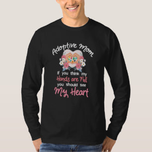 Camiseta Adoção De Citação De Coração Da Mãe Adotiva Para P